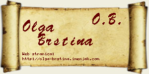 Olga Brstina vizit kartica